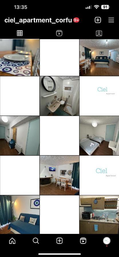 Ciel Apartment, 5 Minutes Walk From Ipsos Beach! Bagian luar foto